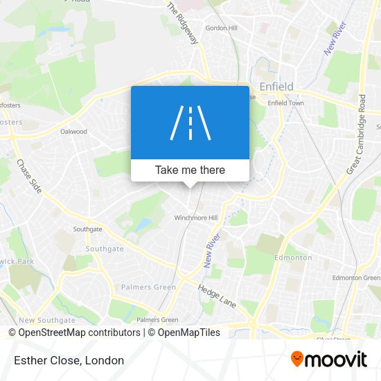 Esther Close map