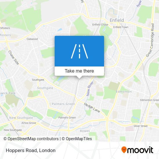 Hoppers Road map