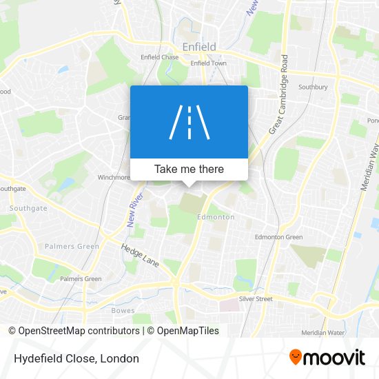 Hydefield Close map