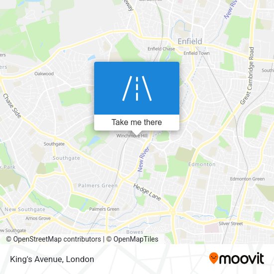 King's Avenue map