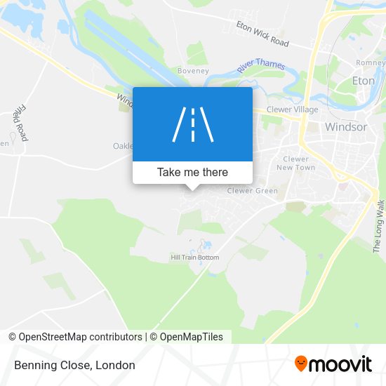 Benning Close map