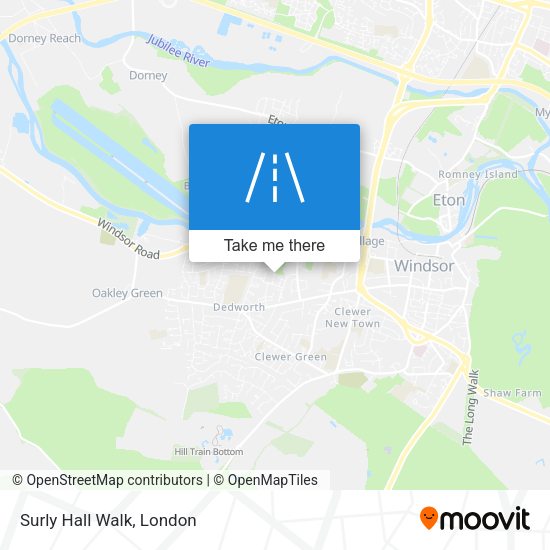 Surly Hall Walk map