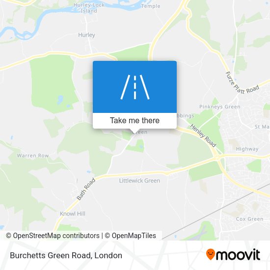Burchetts Green Road map