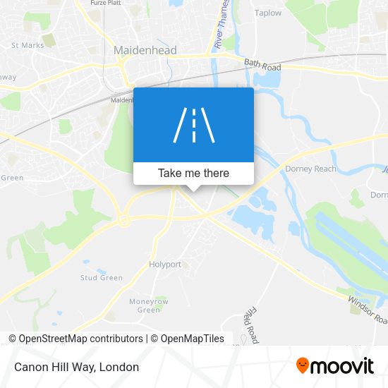 Canon Hill Way map