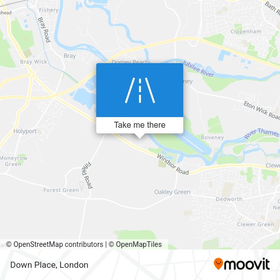 Down Place map