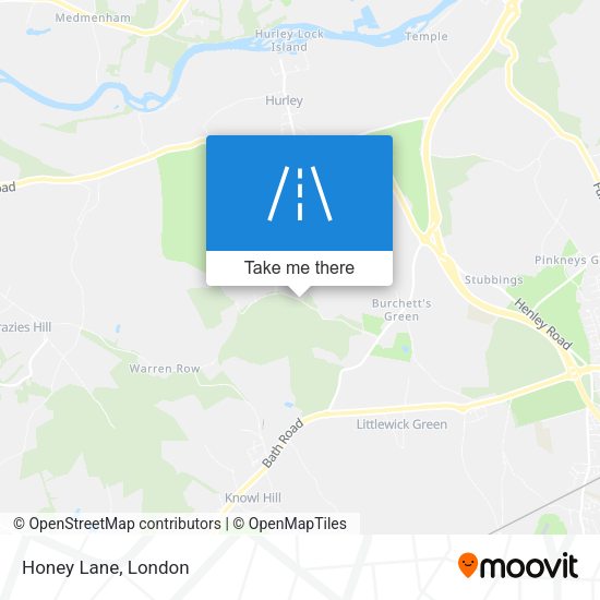 Honey Lane map