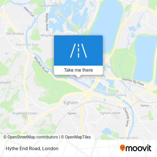 Hythe End Road map