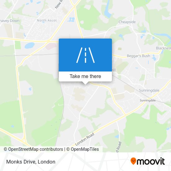 Monks Drive map