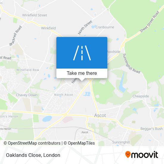Oaklands Close map