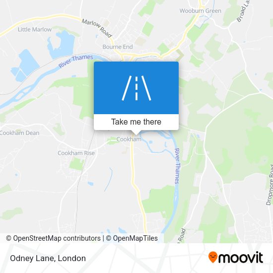 Odney Lane map