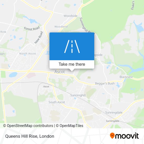 Queens Hill Rise map