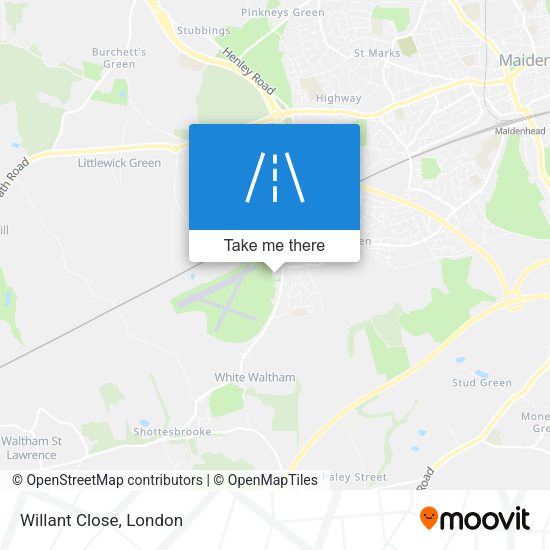 Willant Close map