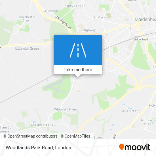 Woodlands Park Road map
