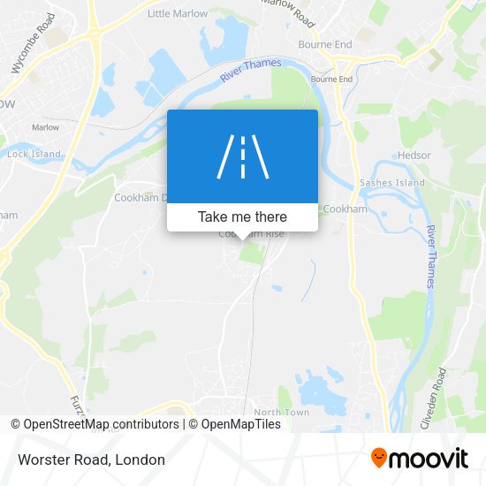 Worster Road map
