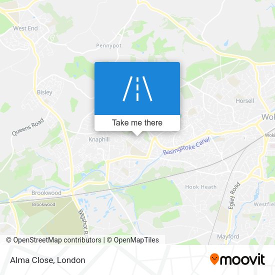 Alma Close map