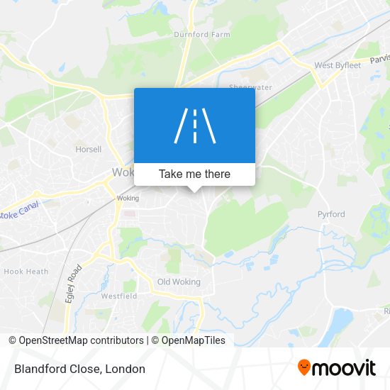 Blandford Close map