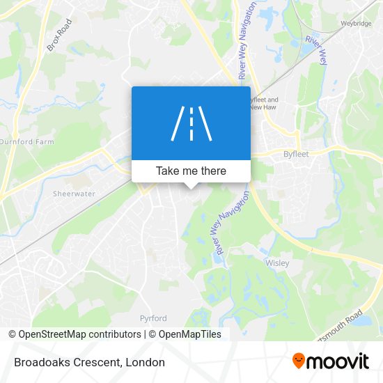 Broadoaks Crescent map