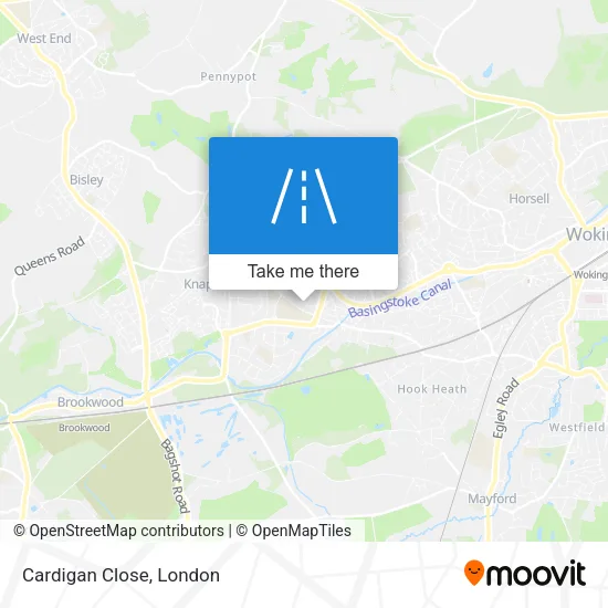 Cardigan Close map