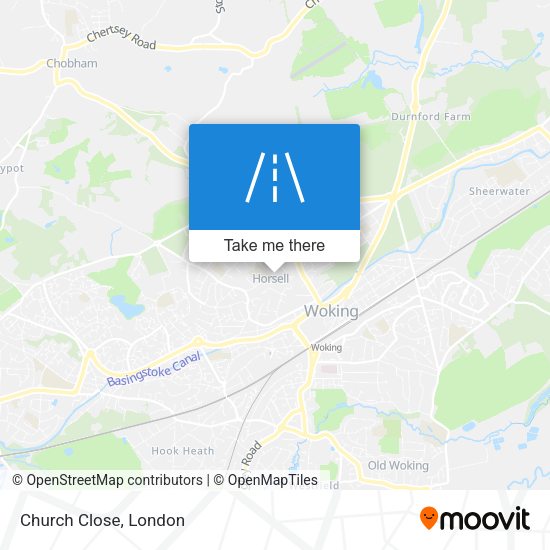 Church Close map