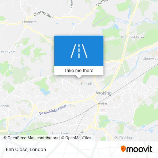 Elm Close map