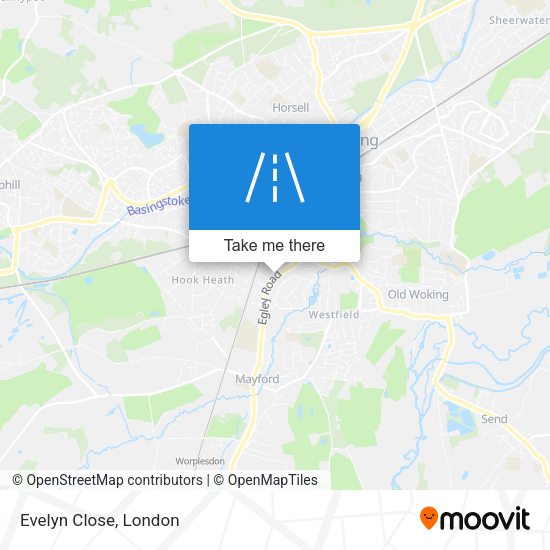 Evelyn Close map