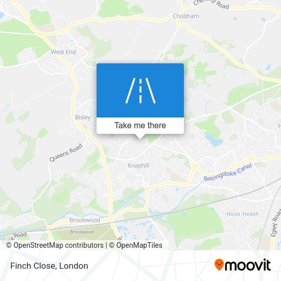 Finch Close map