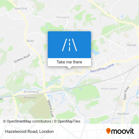 Hazelwood Road map