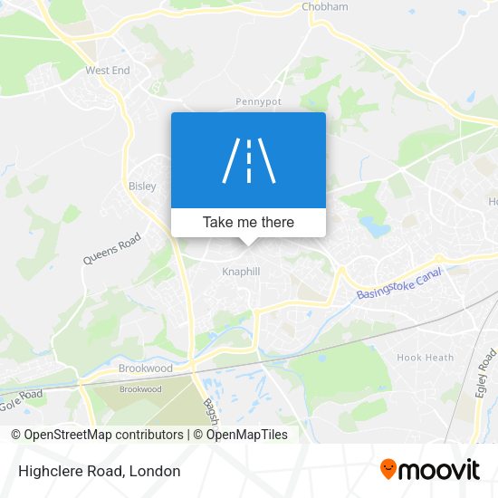 Highclere Road map