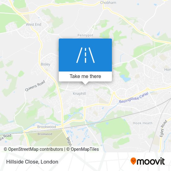 Hillside Close map