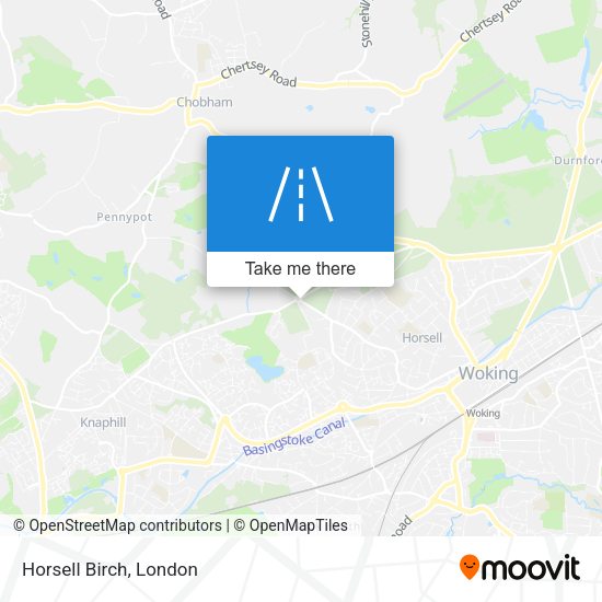 Horsell Birch map