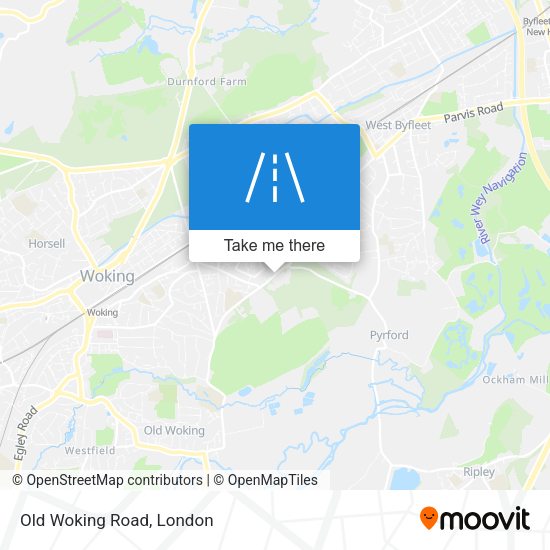 Old Woking Road map
