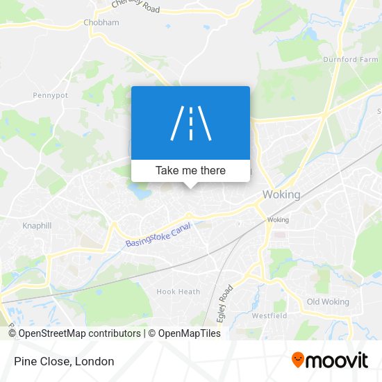 Pine Close map