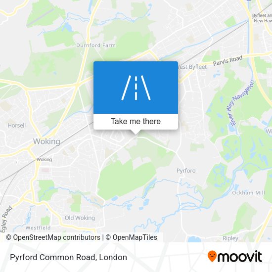 Pyrford Common Road map