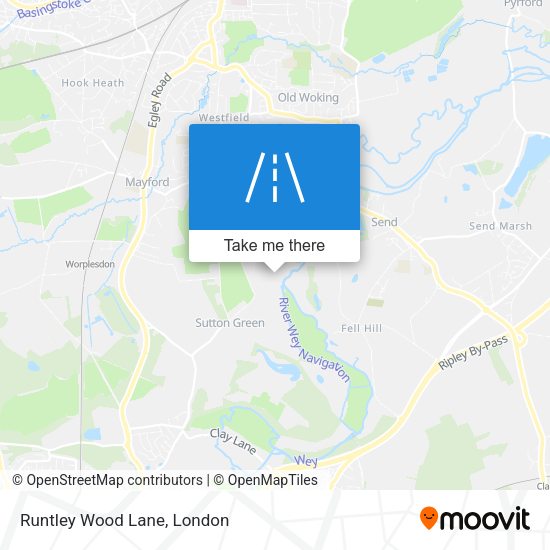 Runtley Wood Lane map