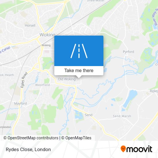 Rydes Close map