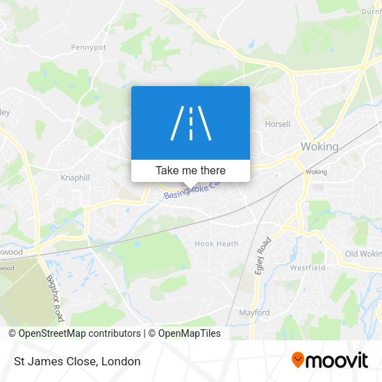 St James Close map