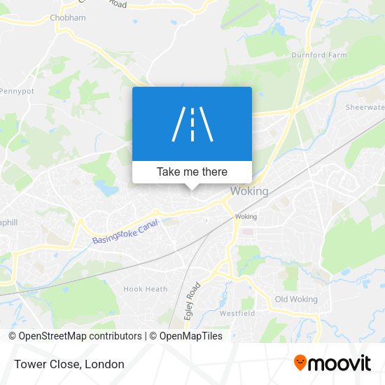 Tower Close map