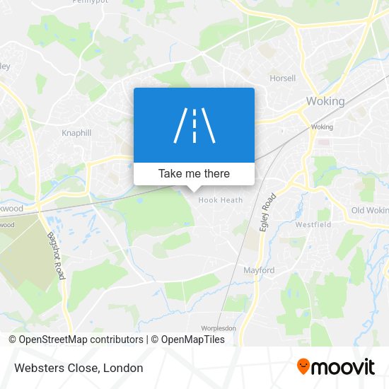 Websters Close map