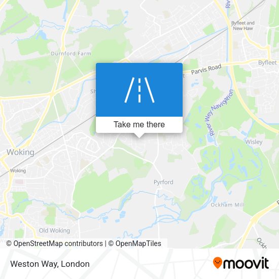 Weston Way map