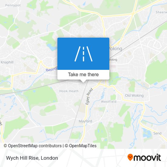 Wych Hill Rise map