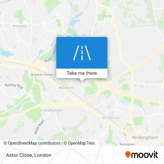 Astor Close map