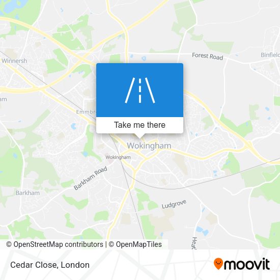 Cedar Close map