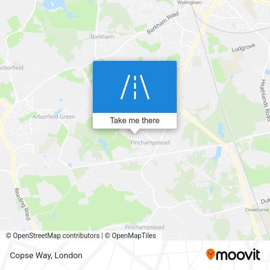 Copse Way map