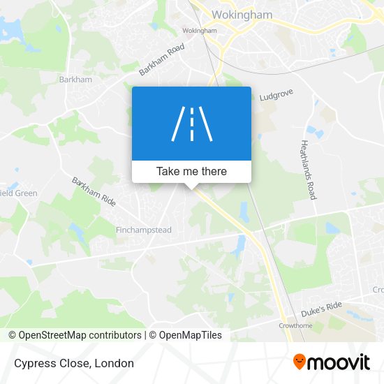 Cypress Close map