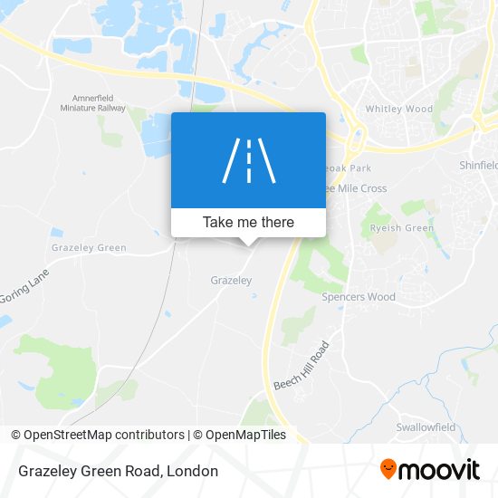 Grazeley Green Road map