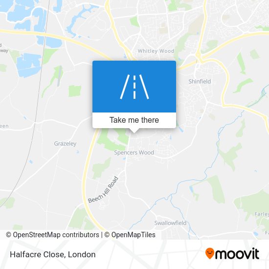 Halfacre Close map