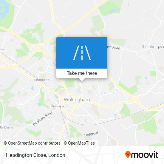 Headington Close map