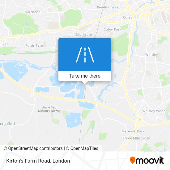 Kirton's Farm Road map