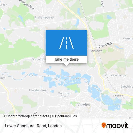 Lower Sandhurst Road map