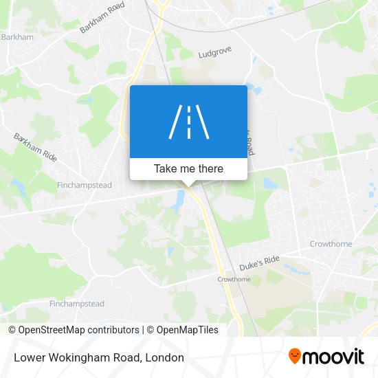 Lower Wokingham Road map